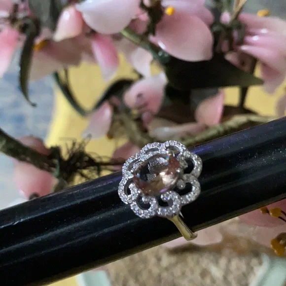 Vintage 925 alexandrite white sapphire ring
